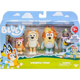 Bluey Figure 4-Pack Wedding Time Special Set