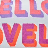 Bombay Duck HELLO LOVELY Embroidered Cushion Pinks