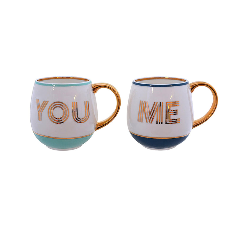 Bombay Duck You & Me Library Mugs, Set Of 2