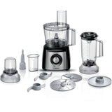 Bosch Food processor MultiTalent 3 800W in Black Brushed stainless steel