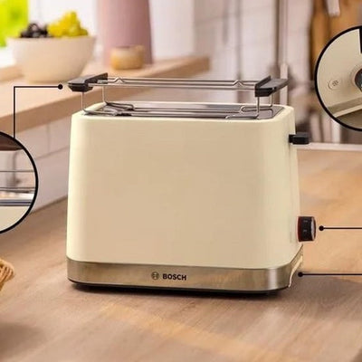 Slice Toaster Bosch Toaster Cream Bosch TAT4M227GB2 Slice Cream