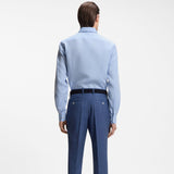 Boss Slim-Fit Shirt In Italian-Made Linen Light Blue
