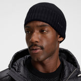 BOSS Beanie Hat In Virgin Wool With Logo Plaque