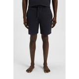 BOSS Cotton-Blend Waffle Pyjama Shorts With Embroidered Logo In Dark Blue