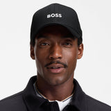 Boss Cotton-Twill Black Cap With Embroidered Logo