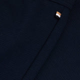 BOSS Cuffed Regular Fit Waffle Pyjama Trousers In Dark Blue