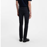 Boss Delaware Slim-Fit Jeans In Knitted Indigo Stretch Denim In Navy