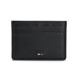 BOSS Grained Faux Leather Card Holder In Black