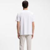 Boss Interlock-Cotton T-Shirt With Embroidered Logo White