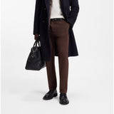 Boss Modern-Fit Trousers In Dark Brown