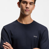 Boss Ottoman Pyjama Dark Blue T-Shirt With Embroidered Logo