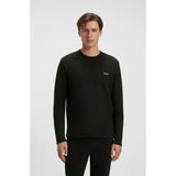 BOSS Ottoman Pyjama T-Shirt With Embroidered Logo In Black
