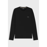 BOSS Ottoman Pyjama T-Shirt With Embroidered Logo In Black