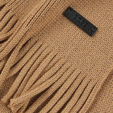 Boss Raschel-Knit Scarf In Virgin Wool Beige