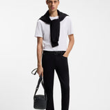Boss Reporter Bag With Embossed Logo in Black
