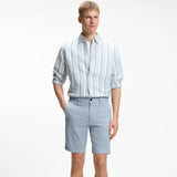 Boss Slim-Fit Shorts In Stretch-Cotton Twill Light Blue