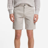 Boss Slim-Fit Shorts In Stretch-Cotton Twill Light Grey