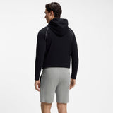 Boss Stretch-Cotton Shorts With Embroidered Logo Grey