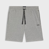 Boss Stretch-Cotton Shorts With Embroidered Logo Grey