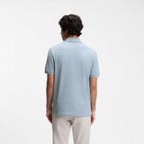 Boss Stretch-Cotton Slim-Fit Blue Polo Shirt With Logo Patch