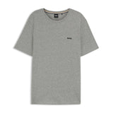BOSS Stretch-cotton T-shirt With Embroidered Logo in Medium Grey