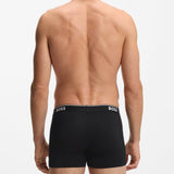 Boss Three-Pack Of Boxer Briefs In Stretch Cotton Black