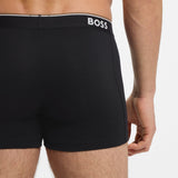 Boss Three-Pack Of Boxer Briefs In Stretch Cotton Black