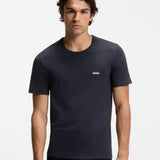 Boss Three-Pack Of Logo-Embroidered T-Shirts In Cotton White Navy Black