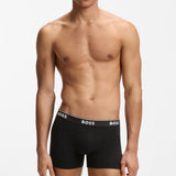 Boss Three-Pack Of Stretch-Cotton Boxer Briefs With Logos