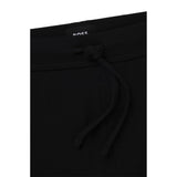 BOSS Waffle-Structure Pyjama Bottoms In A Cotton Blend In Black