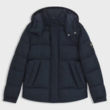 BOSS Water-repellent jacket with logo badge in Dark Blue