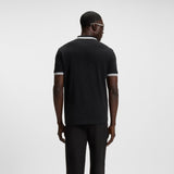Boss Paddy Polo Black Shirt In Cotton Piqué