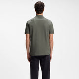 Boss Stretch-Cotton Slim-Fit Polo Shirt With Logo Patch Grey