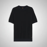 Boss Cotton-Blend Sweater With Two-Tone Knitted Structure Dark Blue