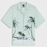 Boss Regular-Fit Shirt With Maxi Print Patterned