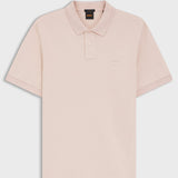 Boss Stretch-Cotton Slim-Fit Polo Shirt With Logo Patch Light Pink