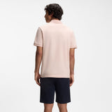 Boss Stretch-Cotton Slim-Fit Polo Shirt With Logo Patch Light Pink