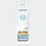 brabantia Compostable Sort & Go 6L, Size S , Roll with 10 Bags