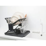 brabantia Foldable Dish Drying Rack, SinkSide(Large) In Dark Grey