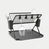 brabantia Foldable Dish Drying Rack, SinkSide(Large) In Dark Grey