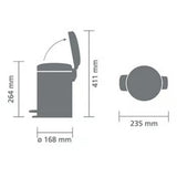 brabantia NewIcon Pedal Bin 3L In White