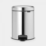 Brabantia Newicon Pedal Bin 5L in Brilliant Steel