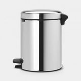 Brabantia Newicon Pedal Bin 5L in Brilliant Steel