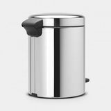 Brabantia Newicon Pedal Bin 5L in Brilliant Steel