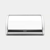 brabantia Roll Top Bread Bin, Medium In Brilliant Steel