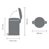brabantia Soft Beige Pedal Bin 12 Litre In Soft Beige