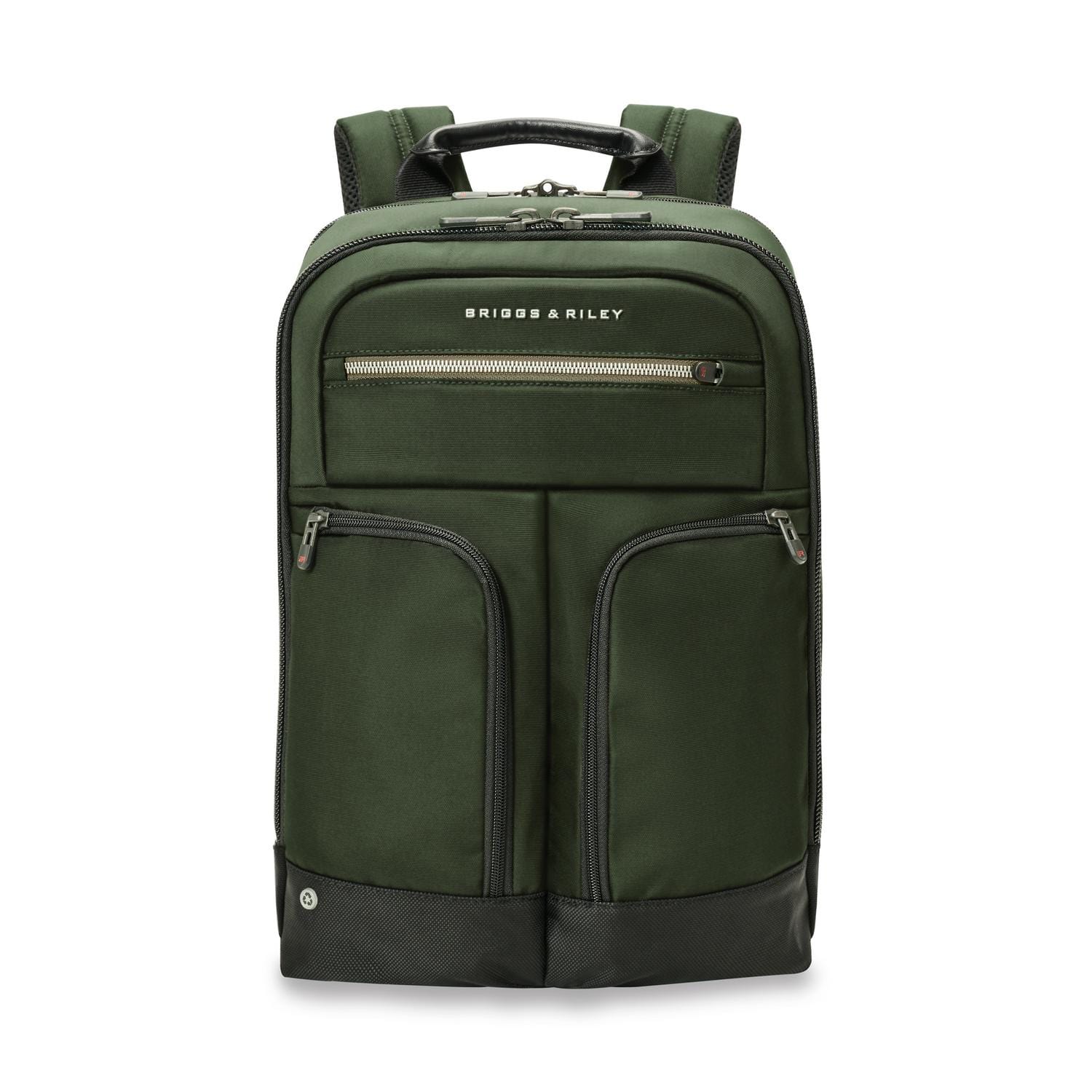 Briggs & Riley Slim Expandable Backpack in Green