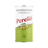 Perello Manzanilla Spicy Pitted Olives Tin, 600g