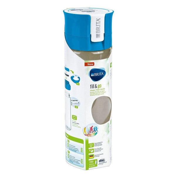 BRITA Fill&Go Vital Water Bottle & 1 Filter Water Filter Bottle In Blue