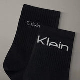Calvin Klein 2 Pack Soft Cotton Stretch Ankle Socks In Black
